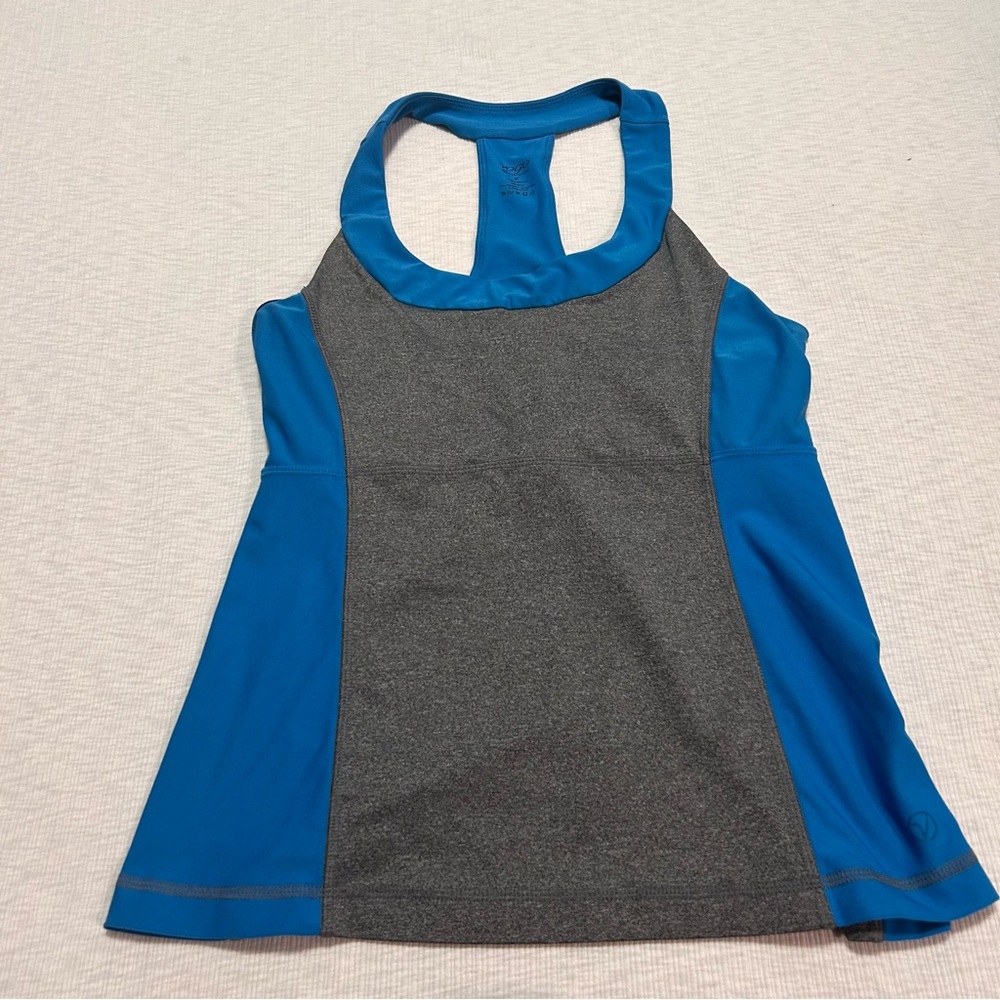Vogo Athletics Womens M Multicolor Activewear Racerback Tank Top Blue Grey